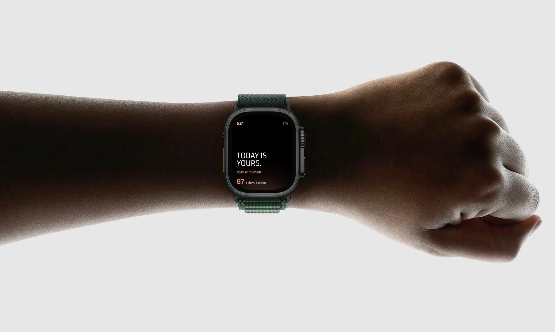 Kairos on Apple Watch, worn on a wrist